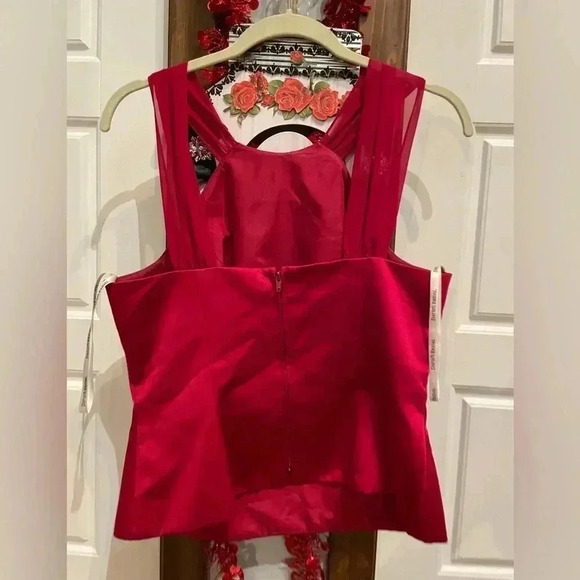 David’s Bridal-Cherry Red 2 pc - Picture 4 of 9